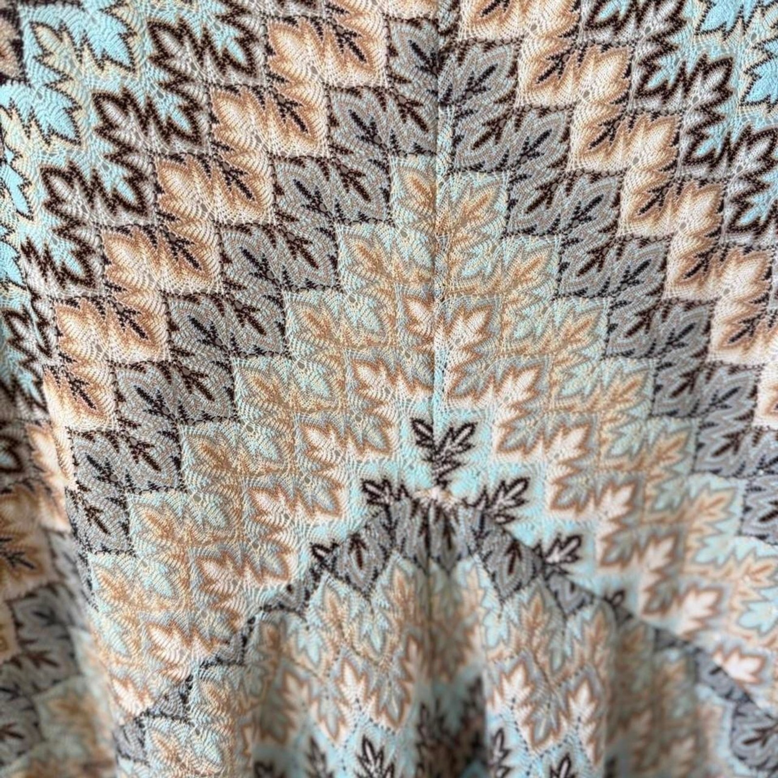 Banana Republic Blue Brown Knit Mermaid Midi Skirt