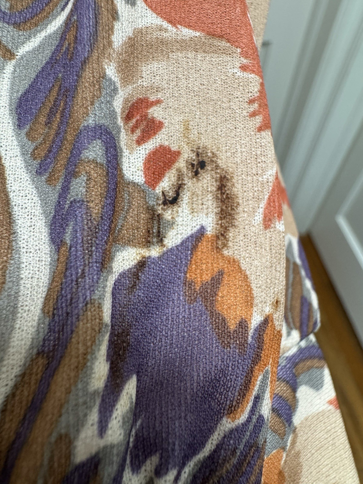 Vintage 70s Bleeker Street Jonathan Logan Floral Maxi Dress ILGWU Union Made 10