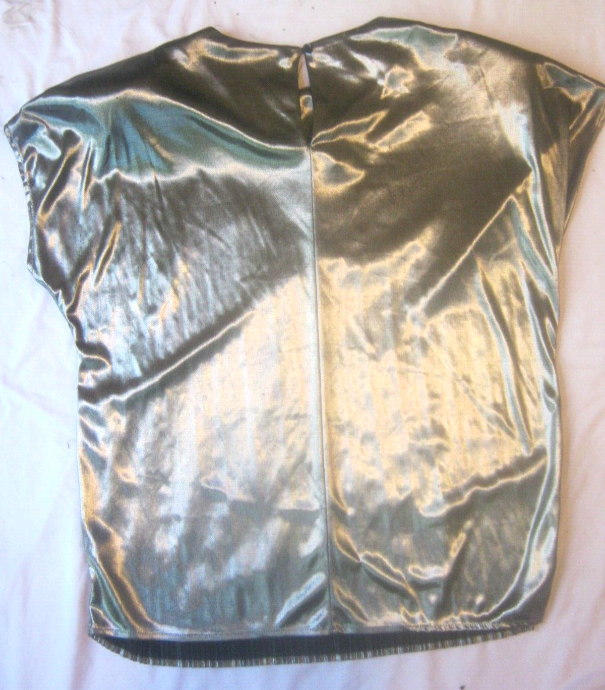 Futuristic! Jeri Marque Metallic Top Size 18W~ Waist / Chest 46″ (Max)