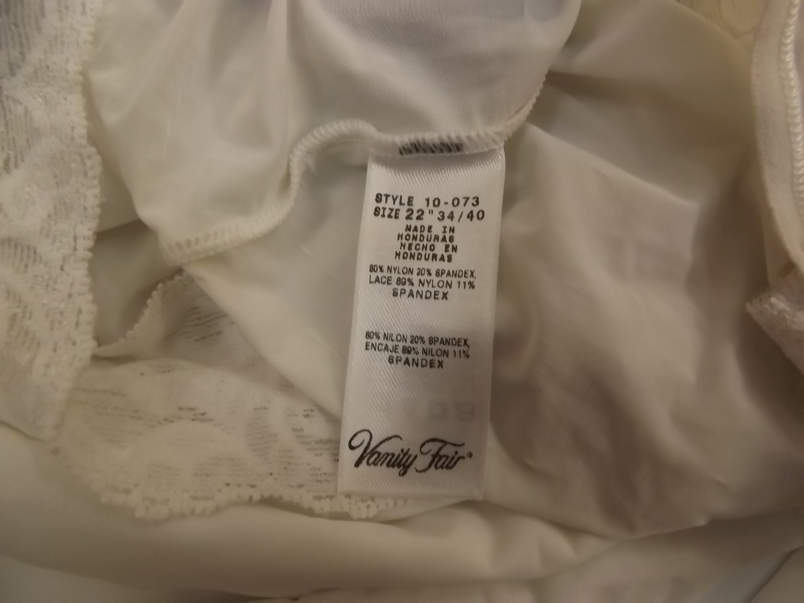 Vanity Fair Vtg 90s NEW Snow White Body Foundation Chemise Full Slip Sz 34 22″