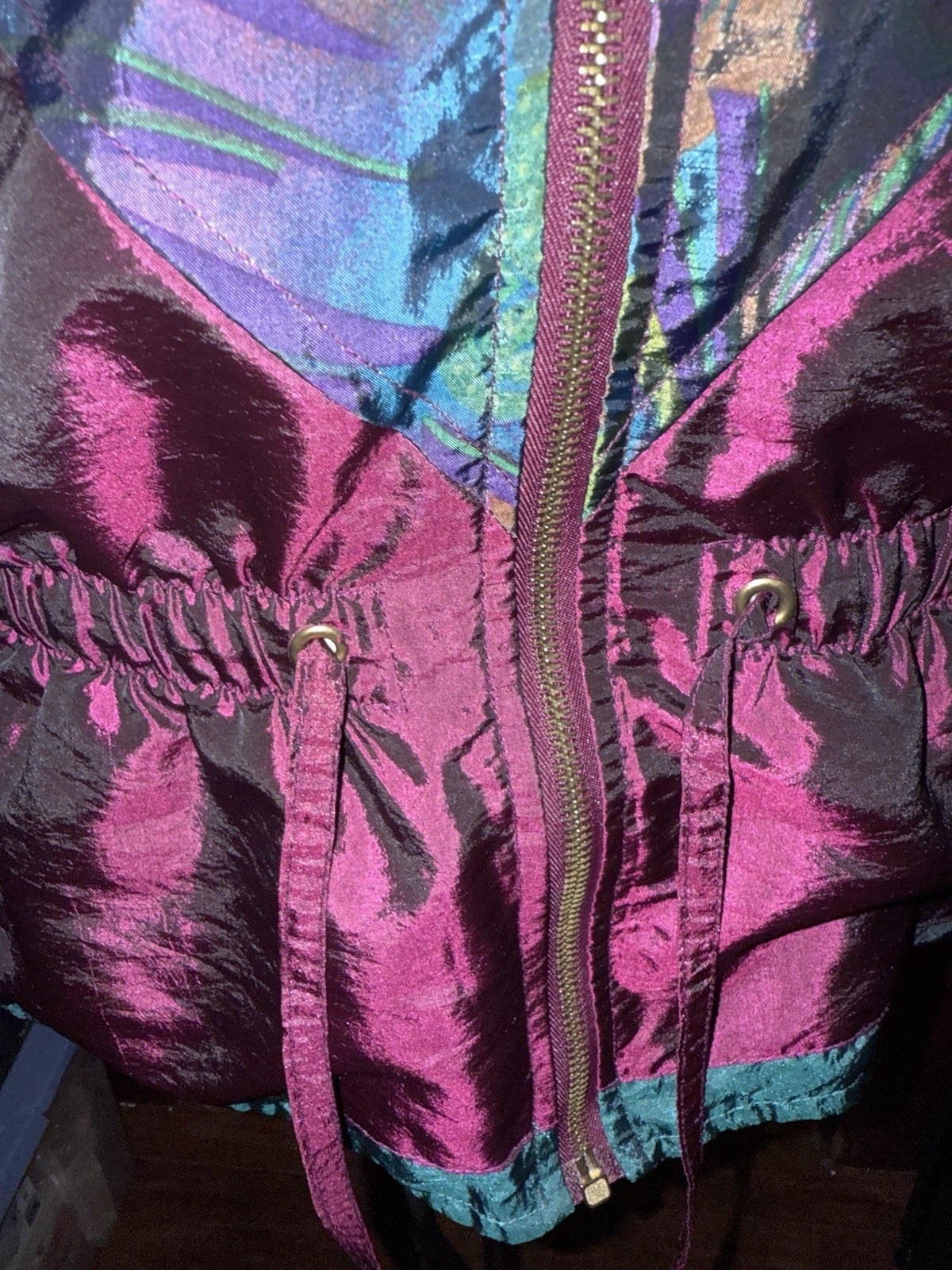 VINTAGE 90’s Amanda Smith Metallic Purple Lined Unisex Track Suit Petite Medium