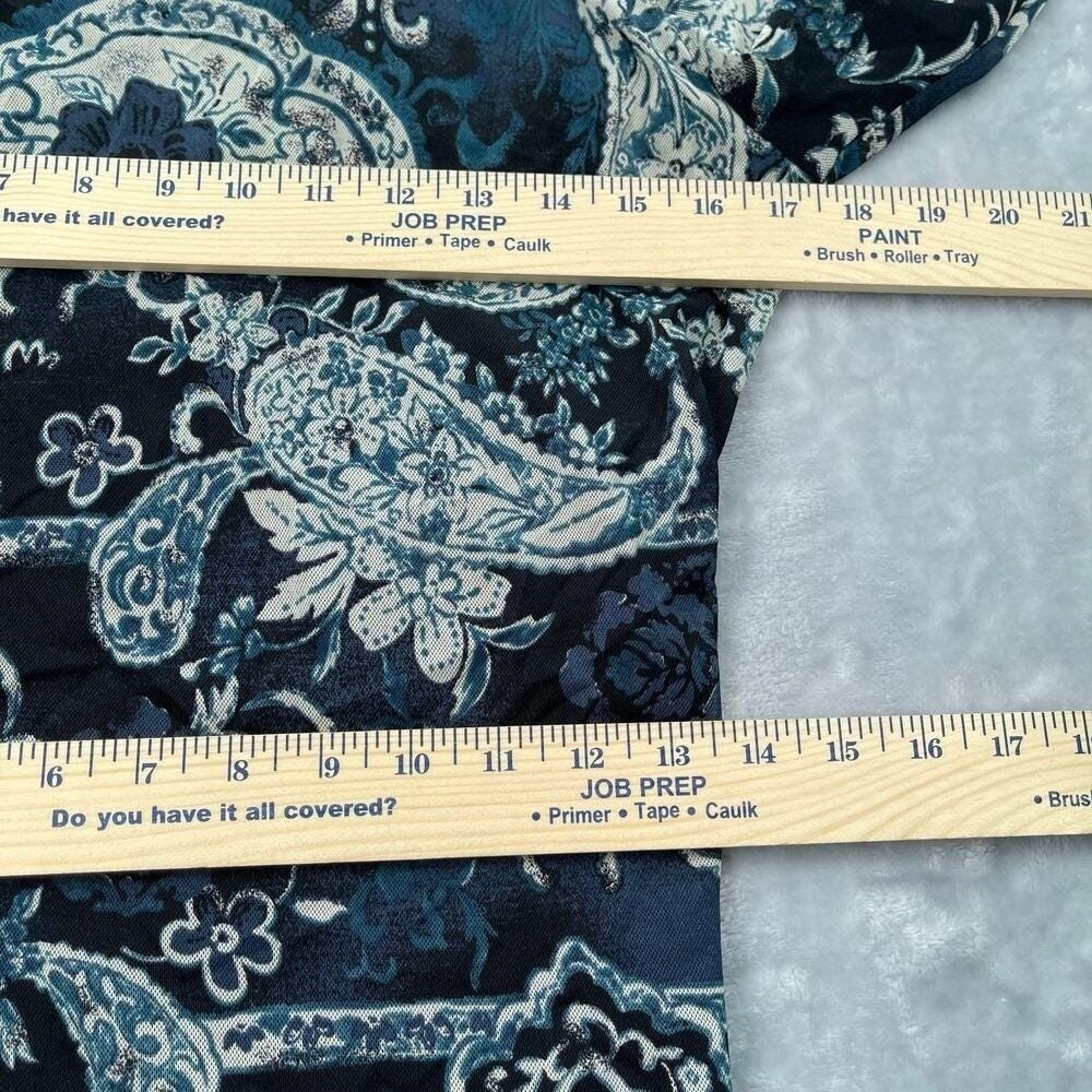 Vintage Worthington Top Womens Large Mesh Babydoll Paisley Y2K Faux Wrap