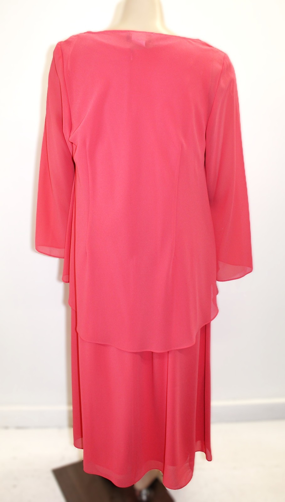Willow Ridge Vintage 2-piece Evening Dress w Top Embroidered Floral Size 18W
