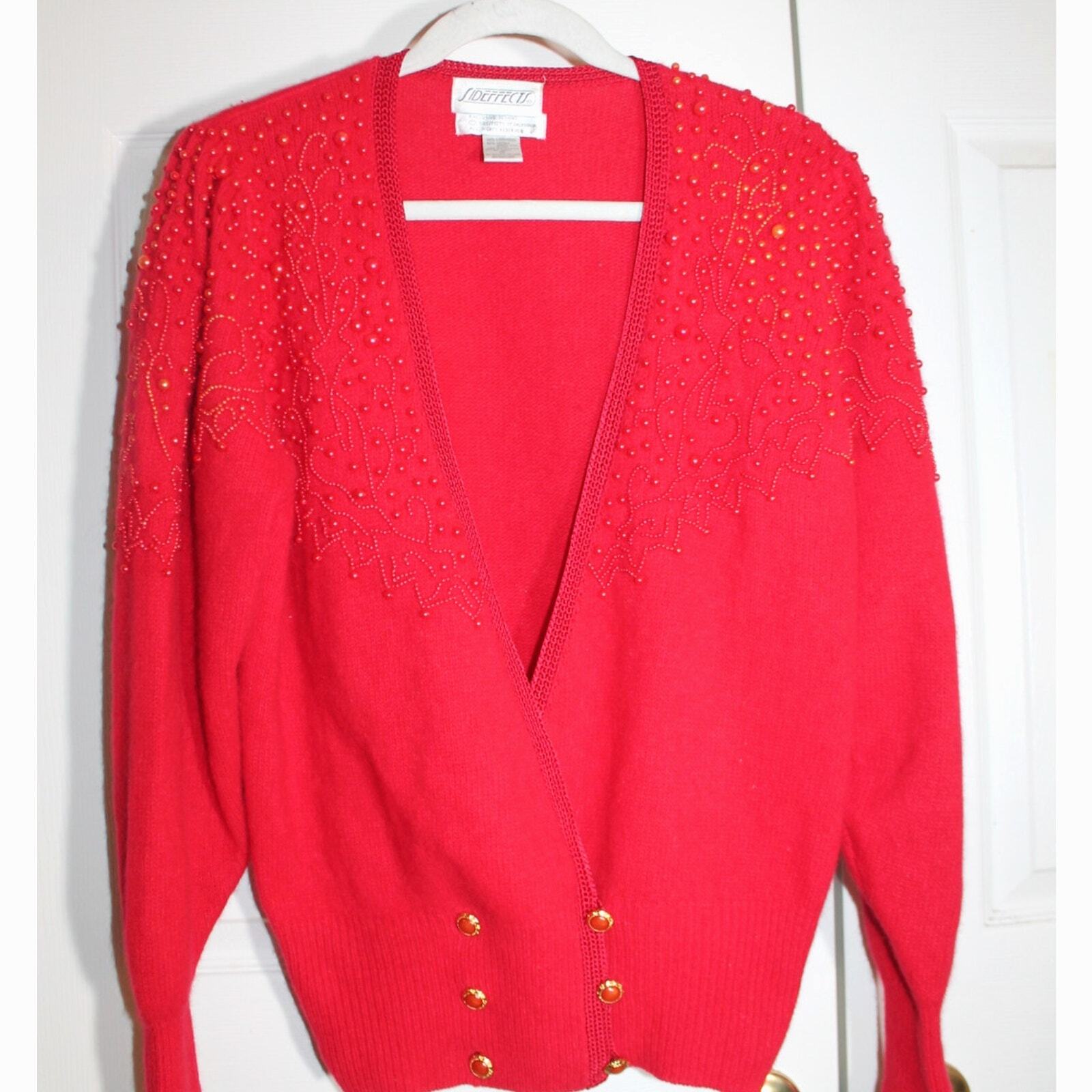 Sideffects of Calif. Vintage 90’s Lambswool Angora Blend Beaded Sweater sz S