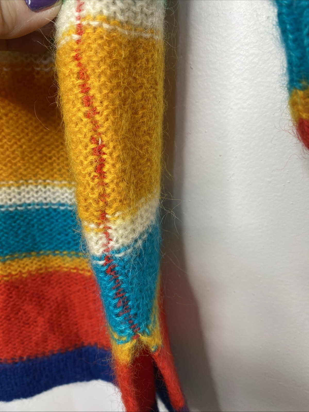 Vintage 1960s Mod Turtleneck Bold Striped Wool Sweater Dress Turtleneck Spiegel