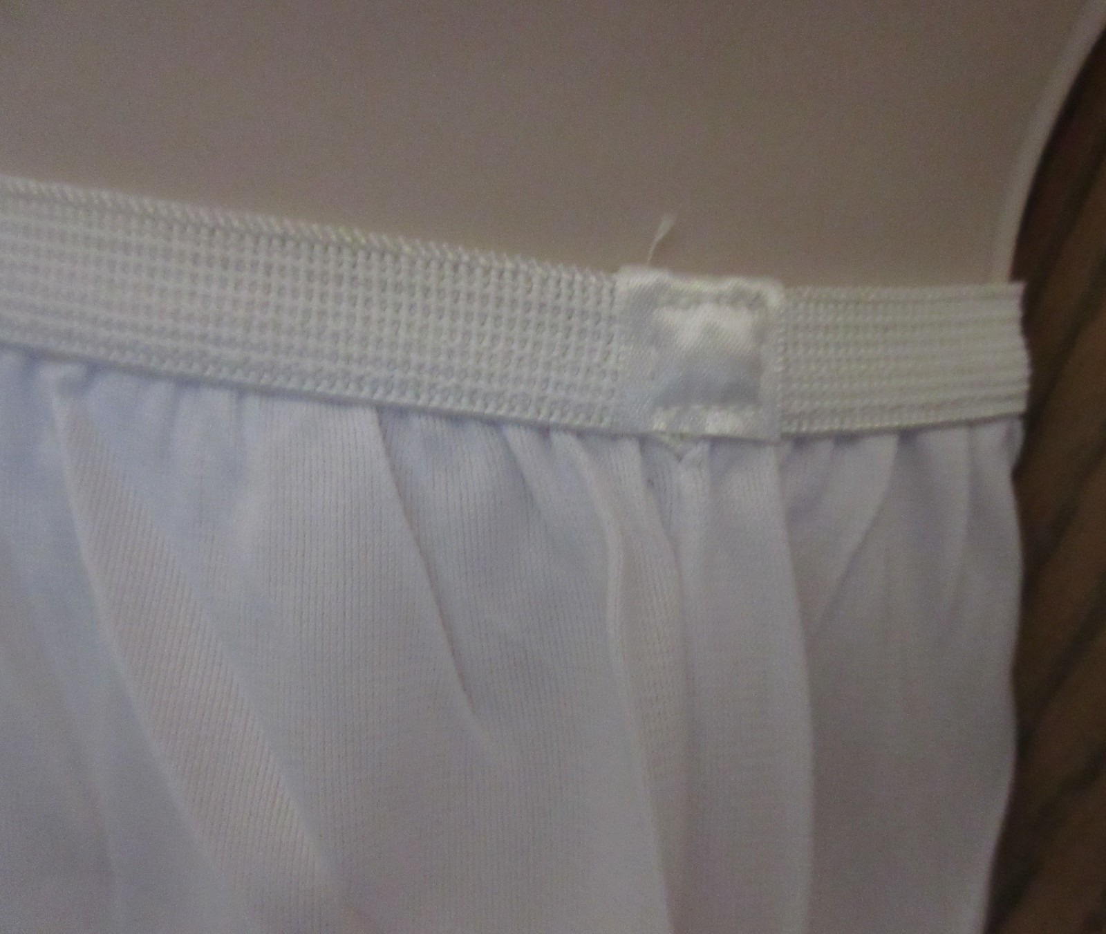 PRIMROSE wide leg WHITE nylon panties bloomers sz 10 3X NEW OLD STK PILLOW TAB