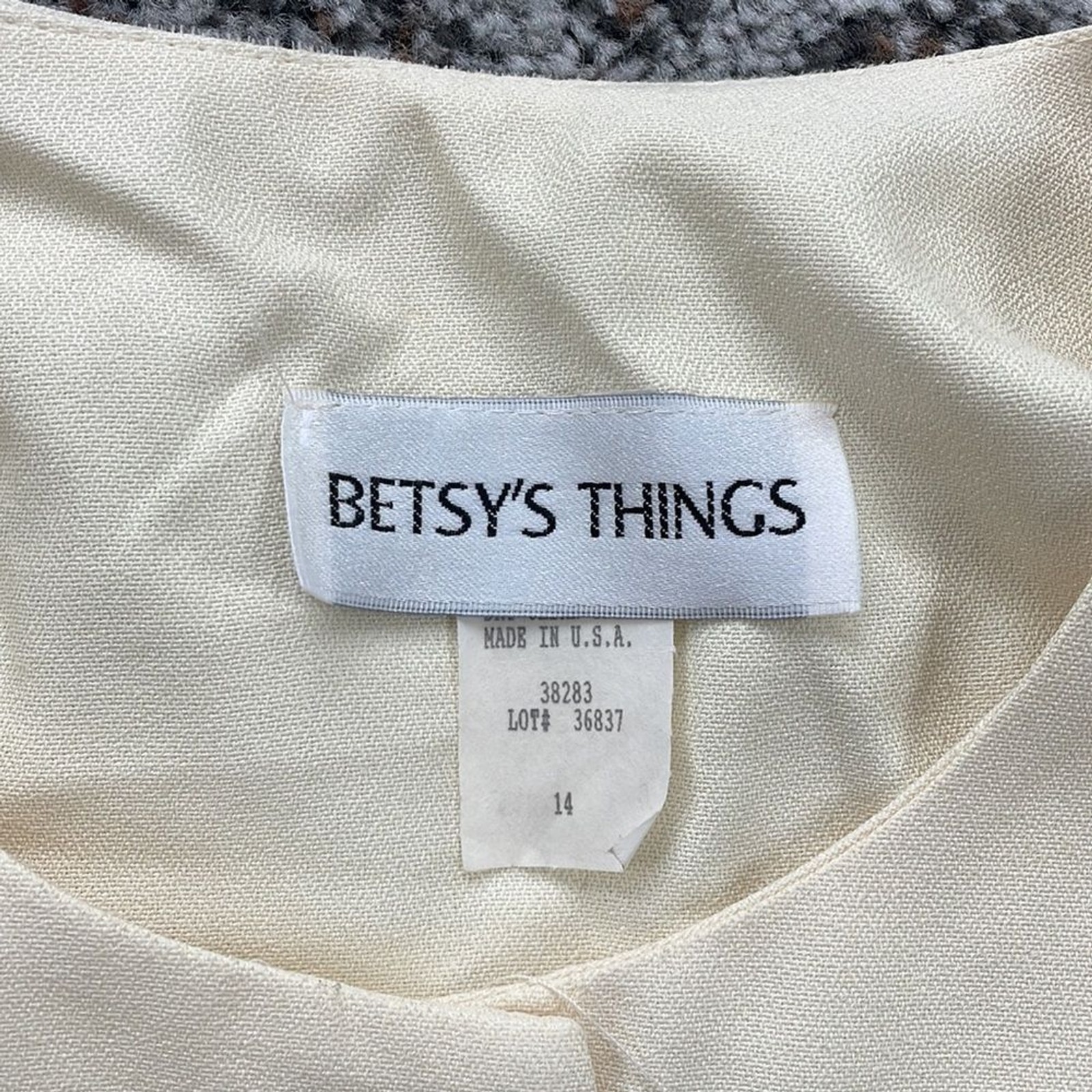 Betsy’s Things Vintage Two Piece Pantsuit Set Color Block 14