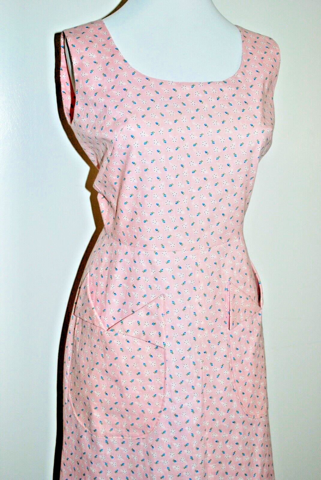 1940-50s Vintage Swing Retro Rockabilly Sun Dress — Great pocket detail!