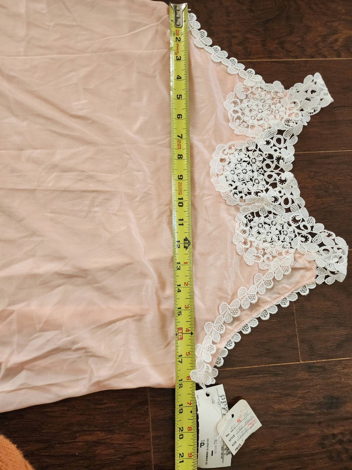 Vintage Odette Barsa Pink Nylon Semi Sheer Nightgown Floral Lace Bridal Sz P New