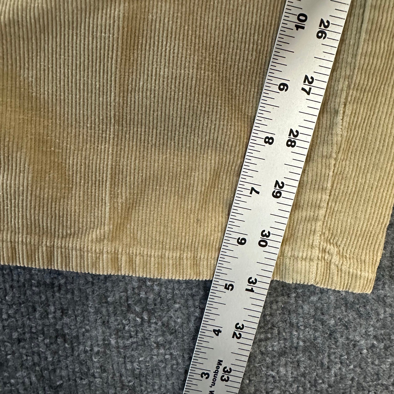 Sears Corduroy Pants Womens Size 16 Beige High Waisted Straight Leg Vintage Tan