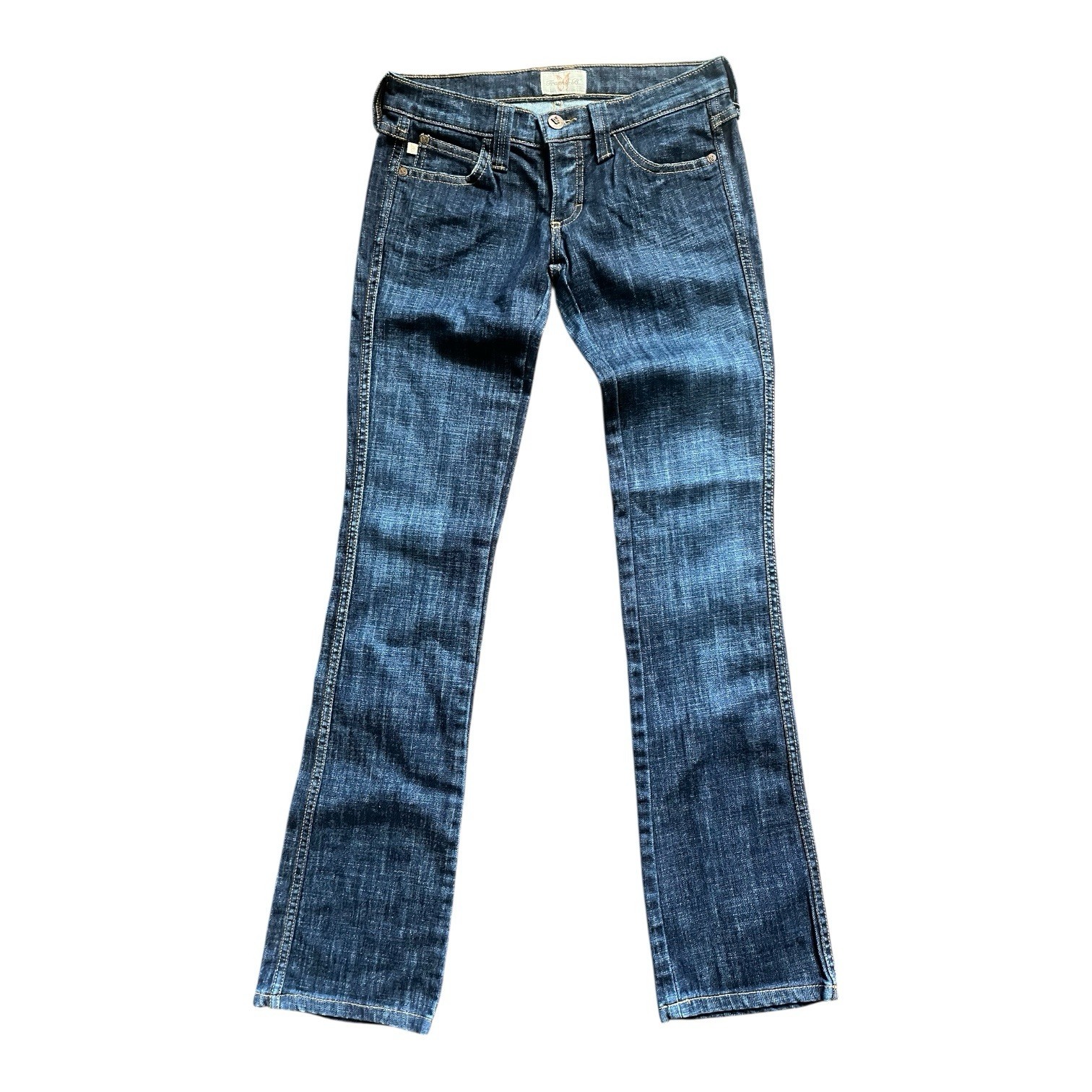 Vintage 00s Frankie B Low Rise Skull Butterfly Flare Jeans