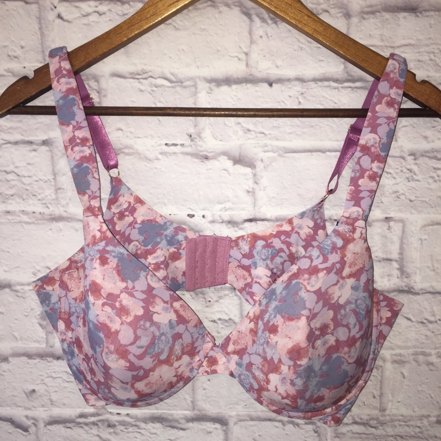 Lucas Simone Underwire Bra 38C Pink Floral Nylon Spandex