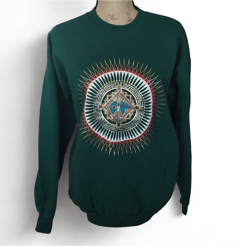 Vintage 90s Green Arizona Crew Neck Sweatshirt Hanes Women’s Size M
