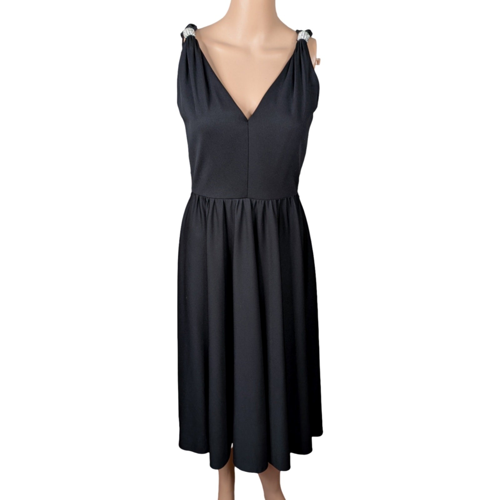 Vtg 50s Lilli Diamond California Capelet Dress Gown Black Rockabilly Pinup XS 0