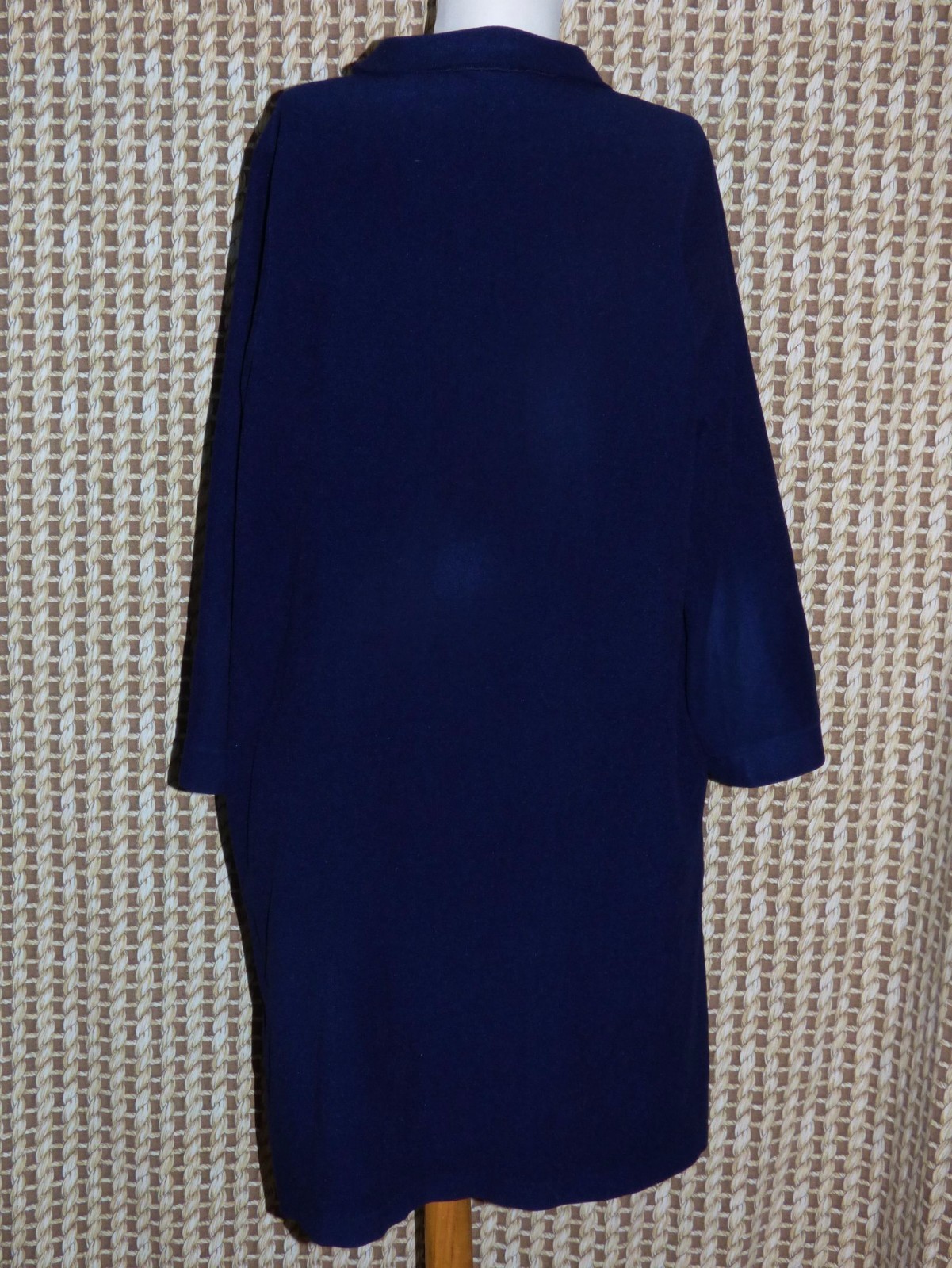 Vintage Vanity Fair Navy Polyester Blend Bathrobe Size L B:48 W:48 H:50 L:35.5