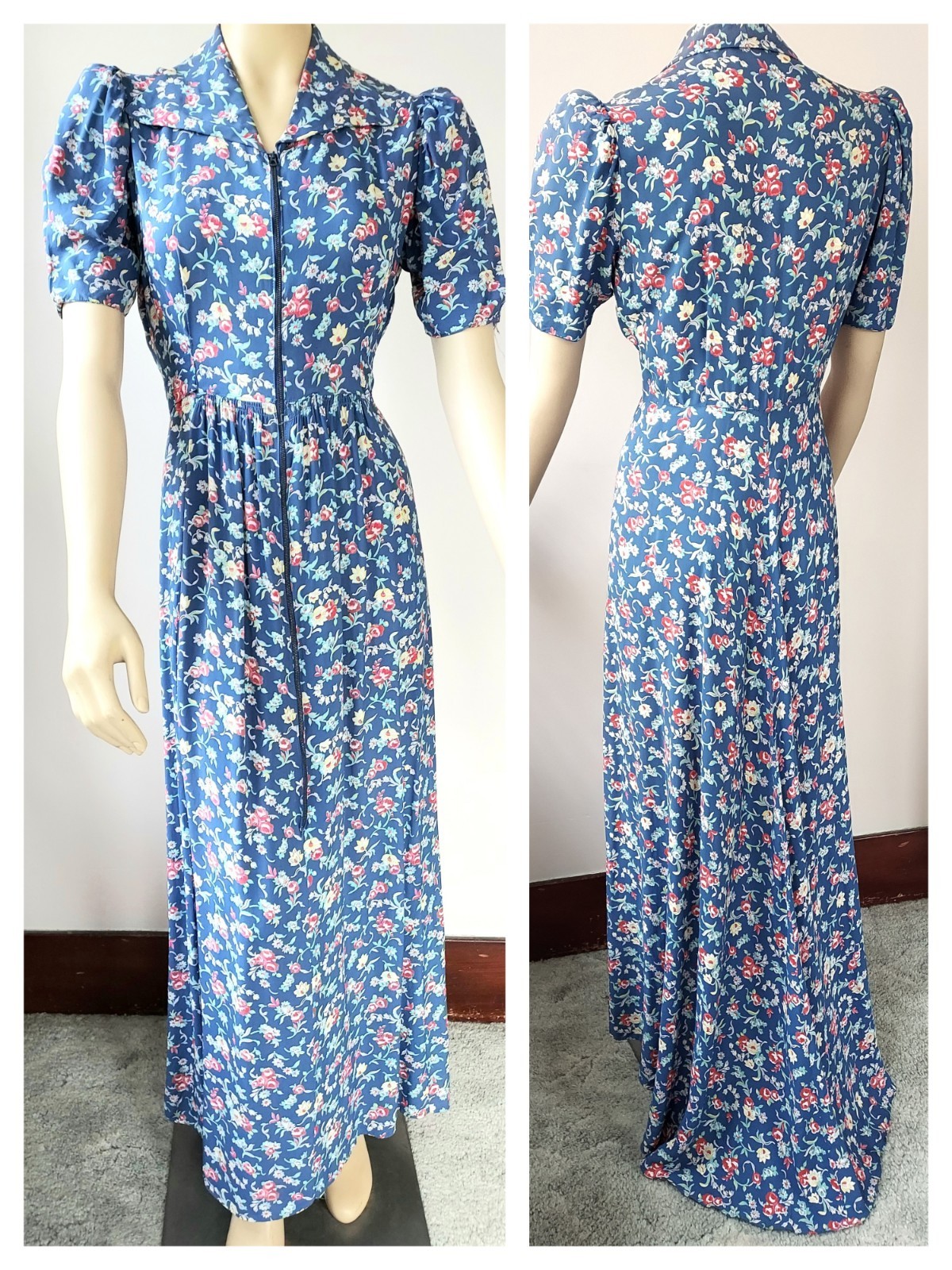 1930s Vintage Hostess, Garden Party, Lounge Dress