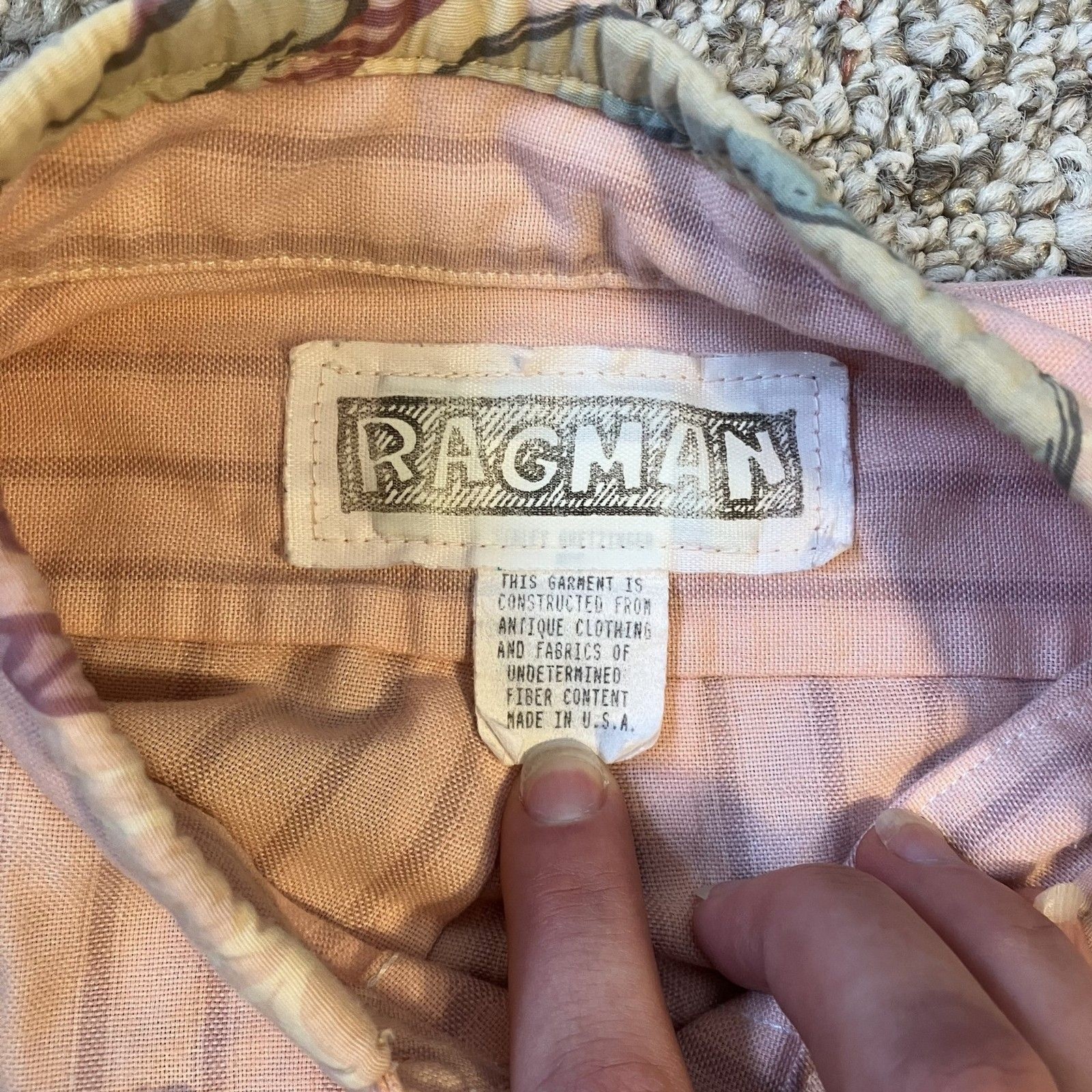 Ragman Womens Quilted Patchwork Kimono Sz 15.5 32/33 Lagenlook Art to Wear Pink