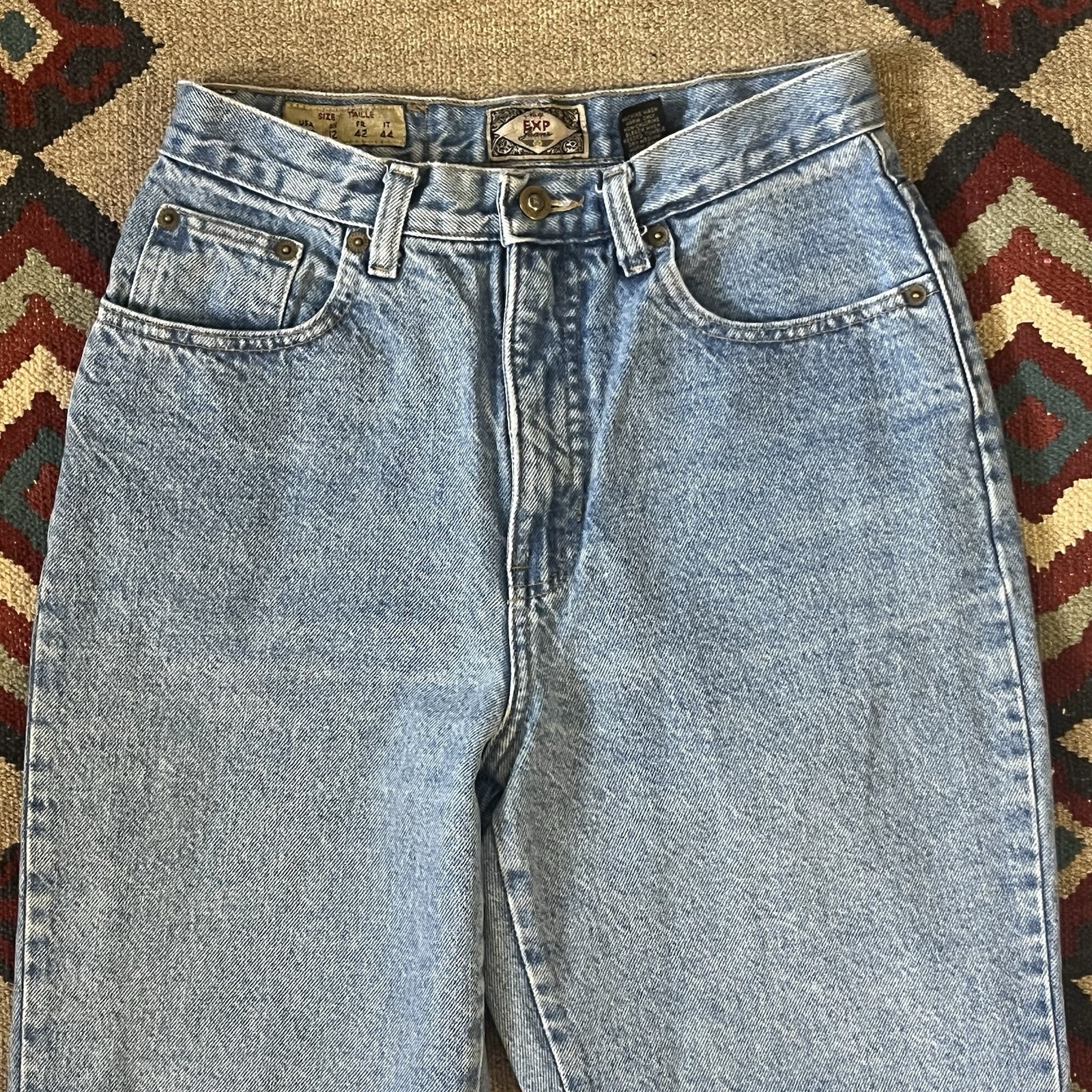 Vintage 90s Express Jeans Womens Size 9/10 USA Made 27×30 Mom Blue Tapered