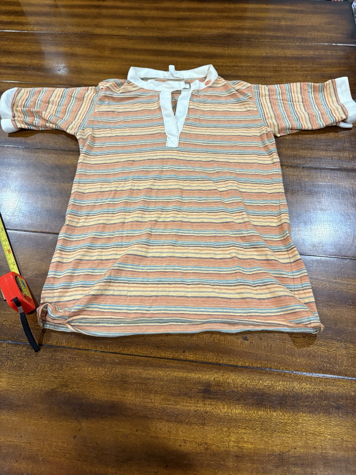 vintage striped Long sleeve top The Red Eye 70s 1970s Sz M But can fit smaller