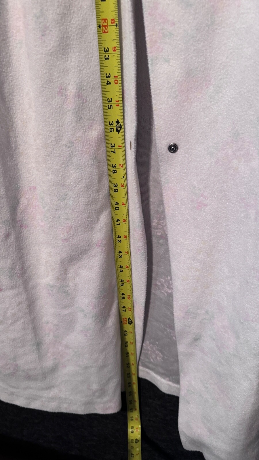 Vandemere vintage nightgown long robe house coat pearl snap floral prairie small