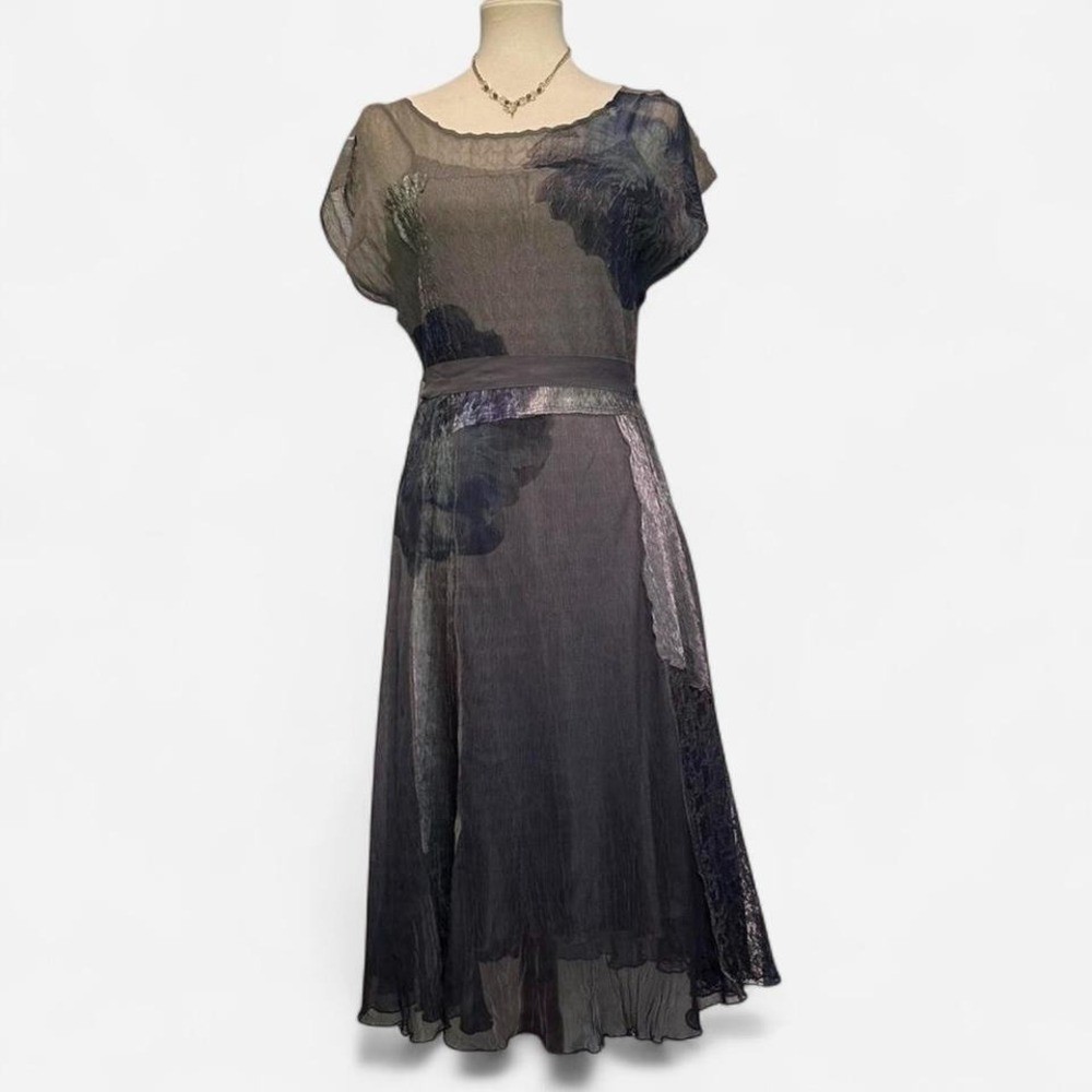 Komarov sheer floral dress