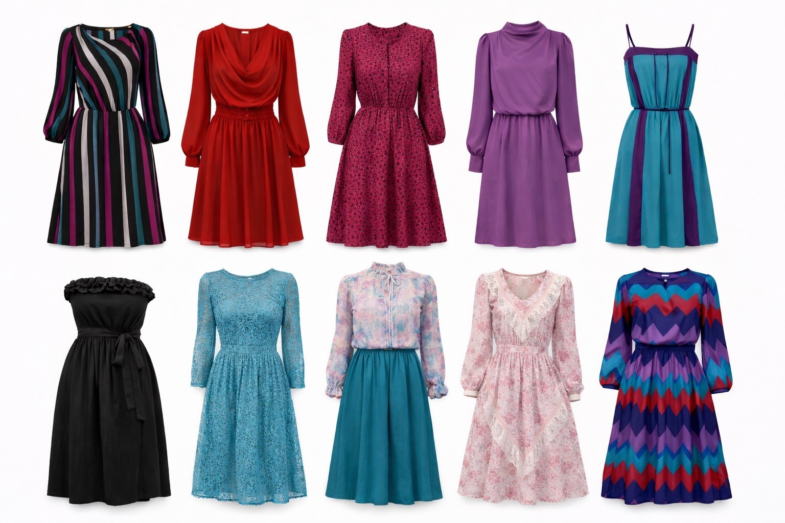 Vintage 70’s & 80’s Dress Lot 10 Dresses Size Small Women’s Excellent condition