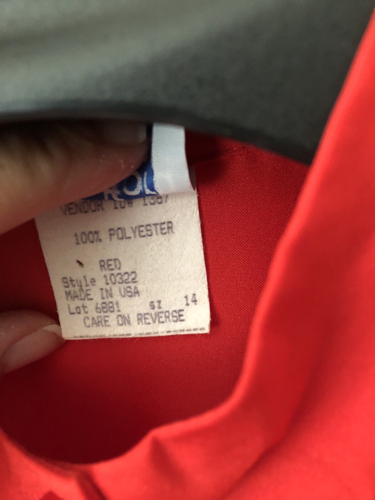 Vintage ’80s Bedford Fair Bright Red Secretary Blouse with Front Pleats L XL 14