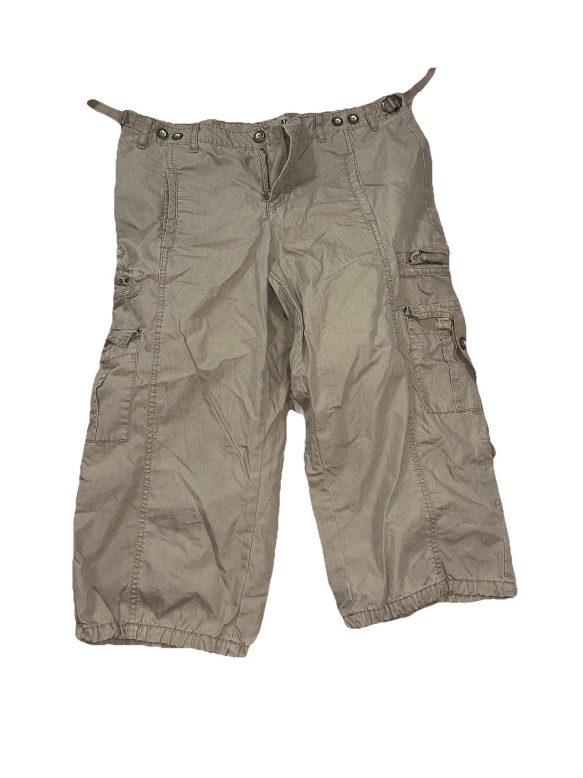 Jeanstar Cargo Capris Y2K Khaki Pockets Woman’s Size 14P 2000’s Style