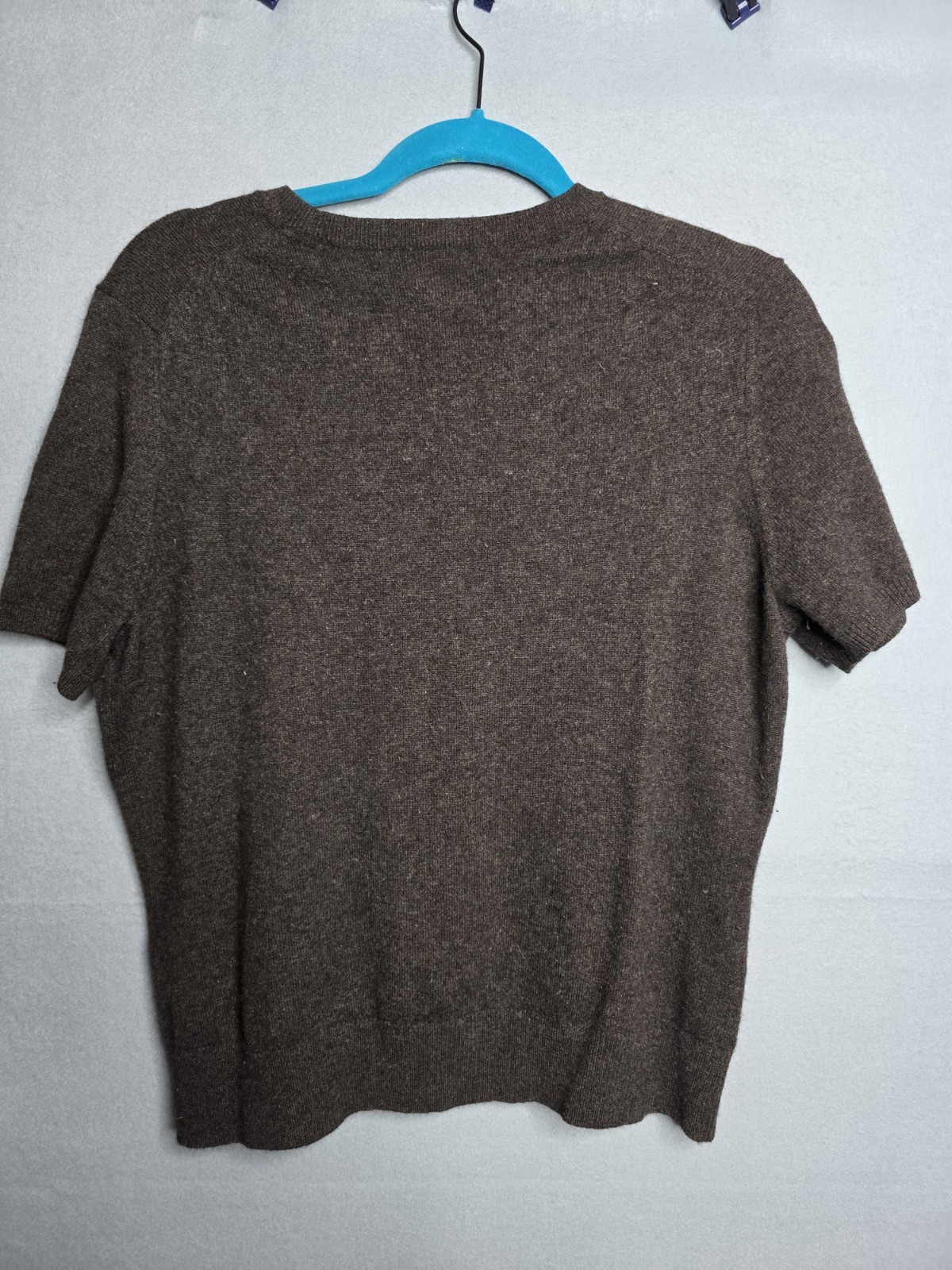 Lands’ End Cashmere Womens L 14/16 Brown Round Neck Sweater