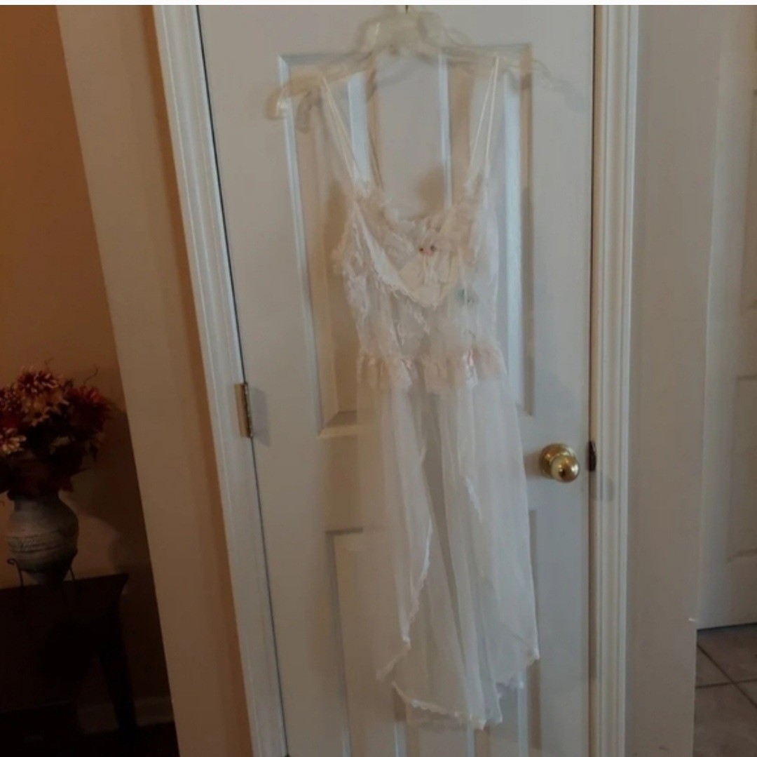 1989 NAN FLOWER BRIDAL LINGERIE NIGHT GOWN MEDIUM (6-8) RARE NEW VINTAGE!