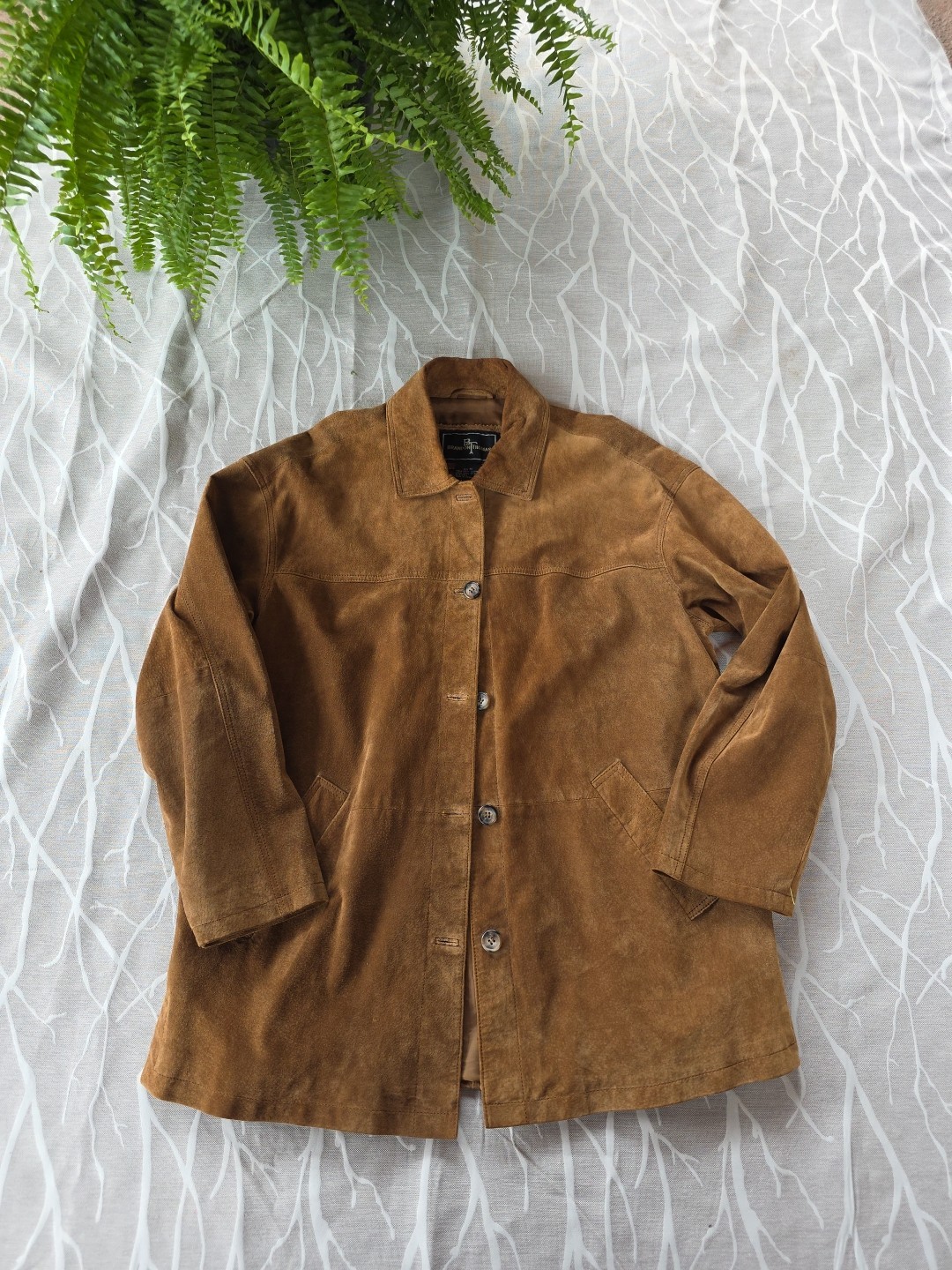 Vintage Brandon Thomas Men’s 100% Leather Jacket Brown Medium