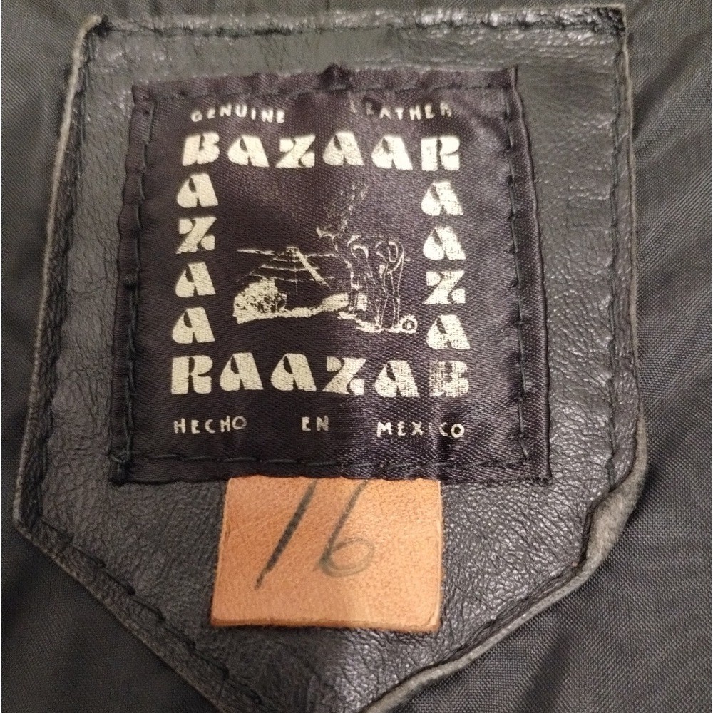 Vintage 80s Leather Vest Bazaar Brand Women’s Size S