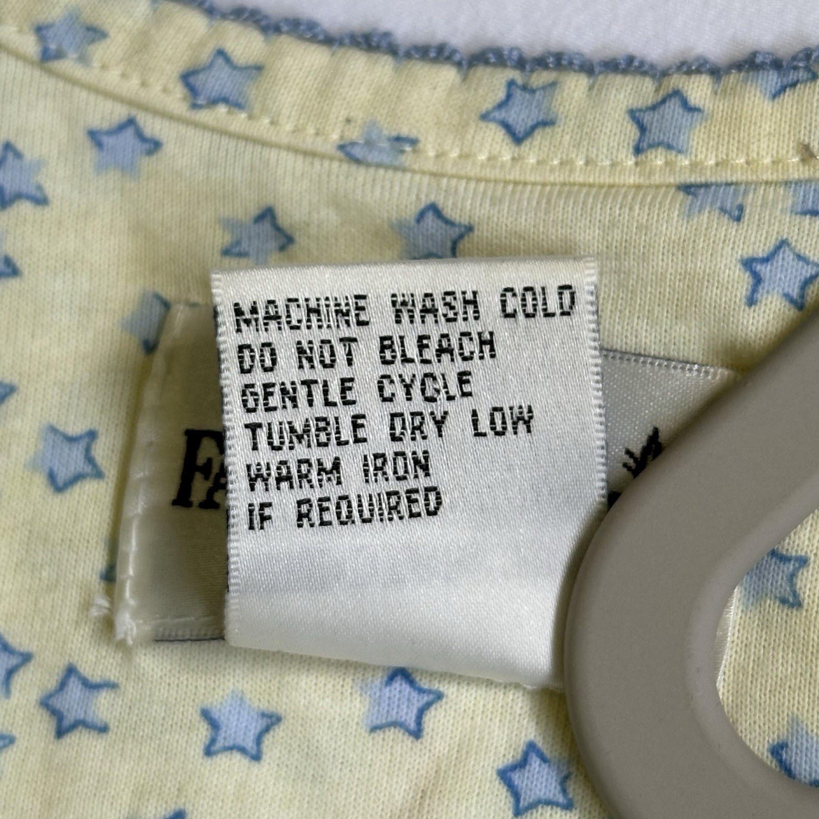 VTG Light Yellow Blue Stars Sleep/House Dress FashionBug Women’s Sz 4X (30/32W)