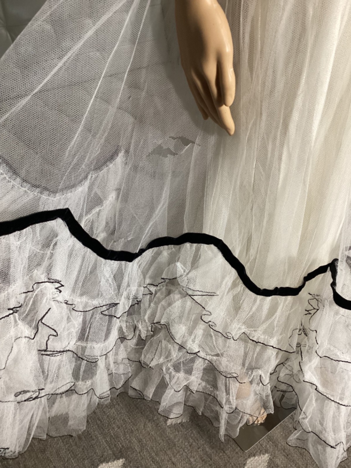 Vintage 1950’s Will Steinman Original Black & White Tulle Strapless Party Dress