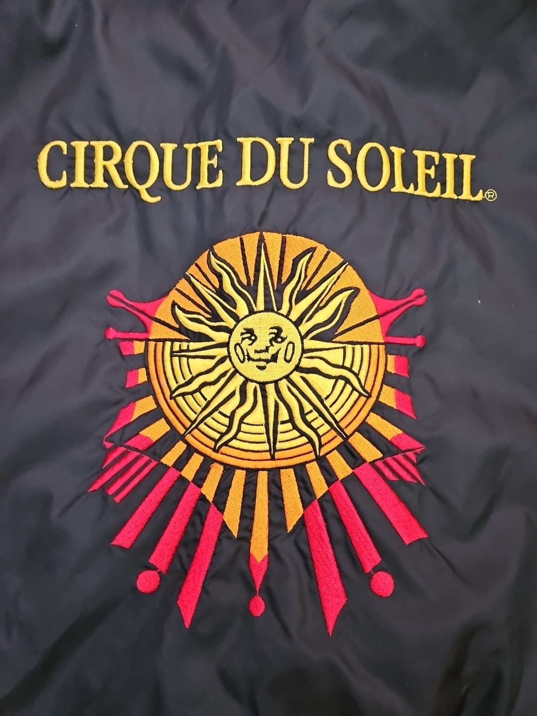 Vtg Cirque Du Soleil Windbreaker Jacket Womens 2XL Circus Show Merch Black
