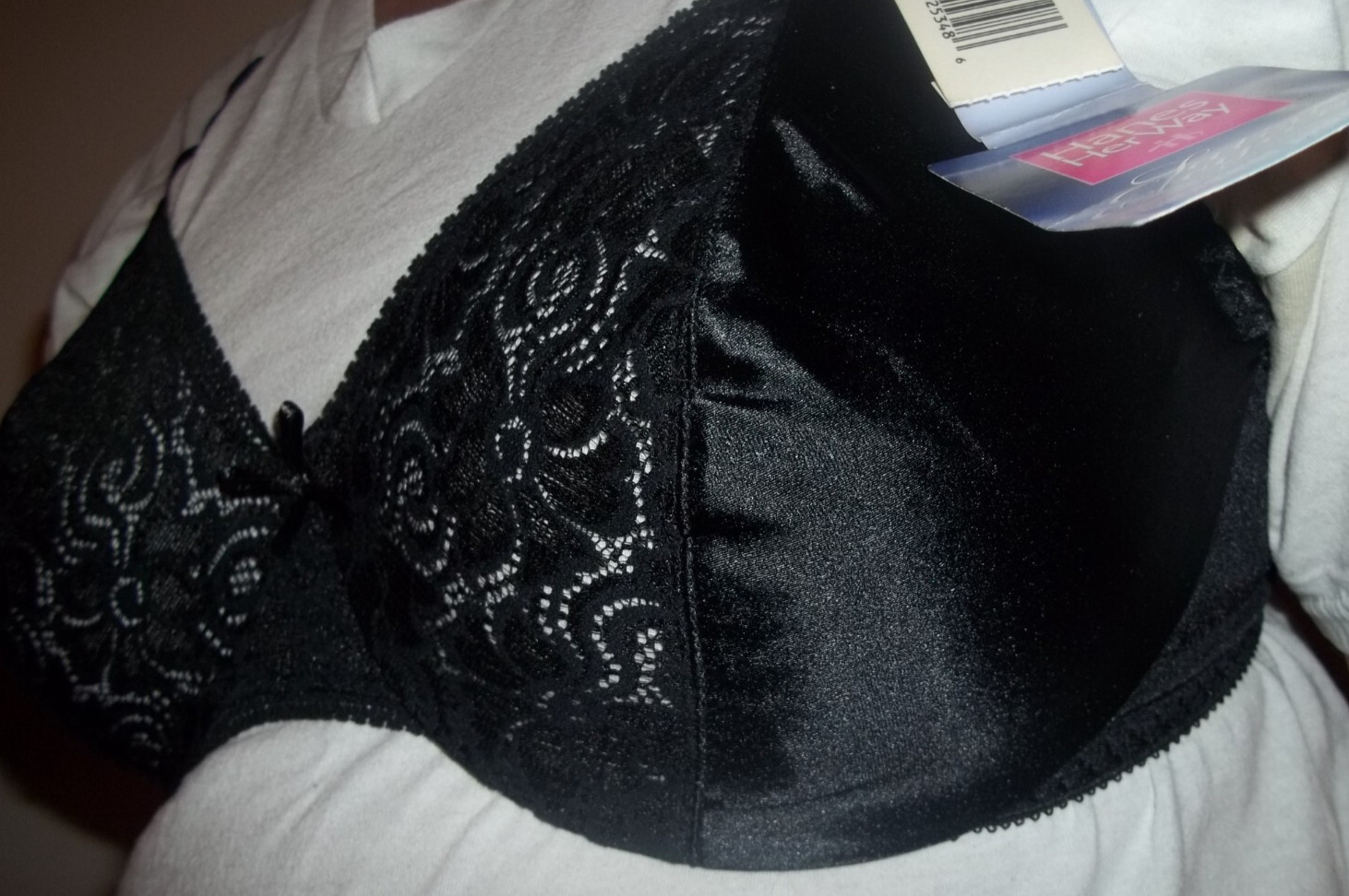 NWT Vintage Hanes Her Way G130 Second Skin Satin Elegance w/ lace Bra UW 36D