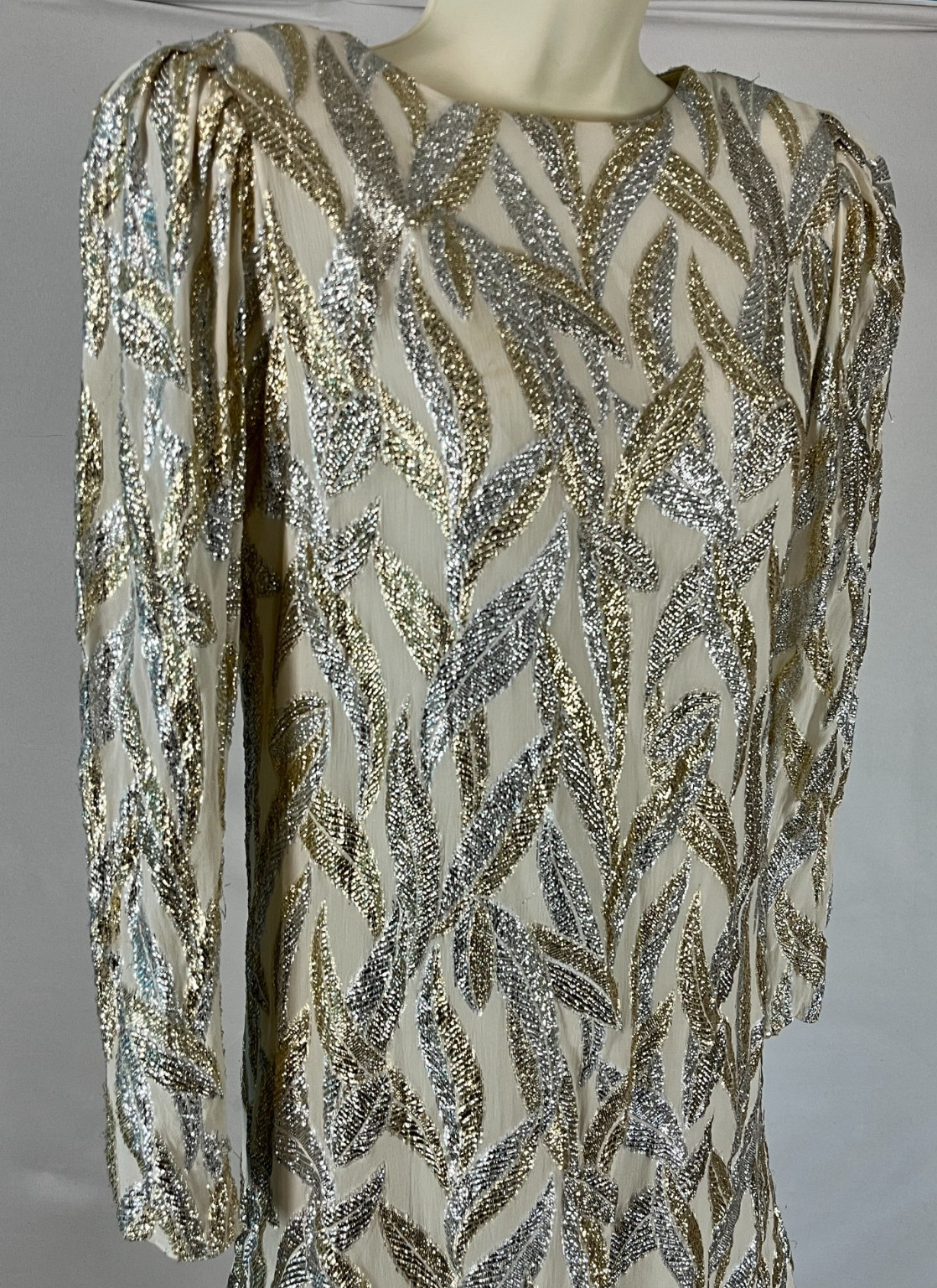 Dress Womens 6 Vintage 80s Gold Metallic Cocktail Evening Ursula of Switzerland