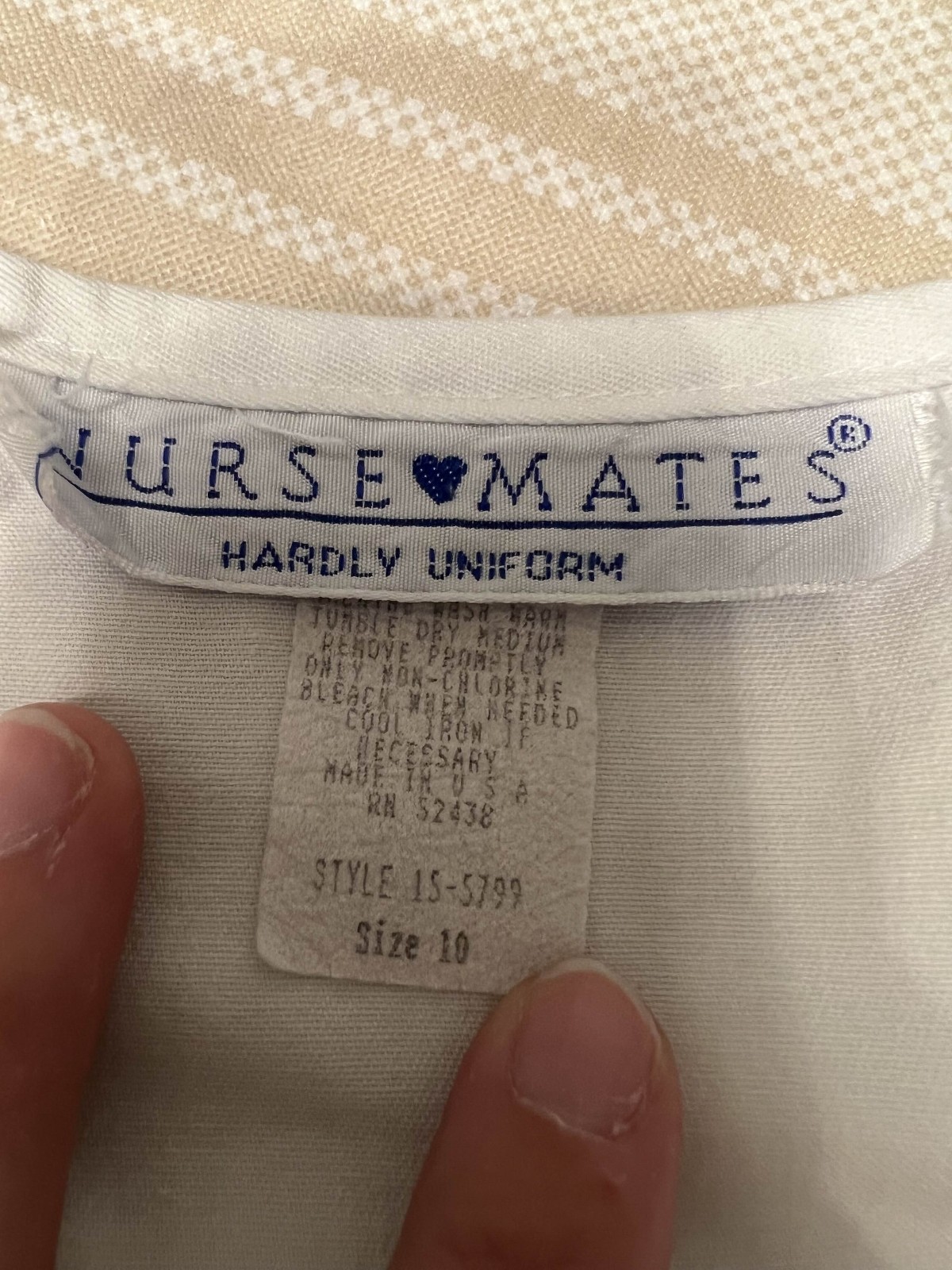 Vintage Nurse Mates Hardly Uniform Jumpsuit Made in USA Women’s Size 10 1960s