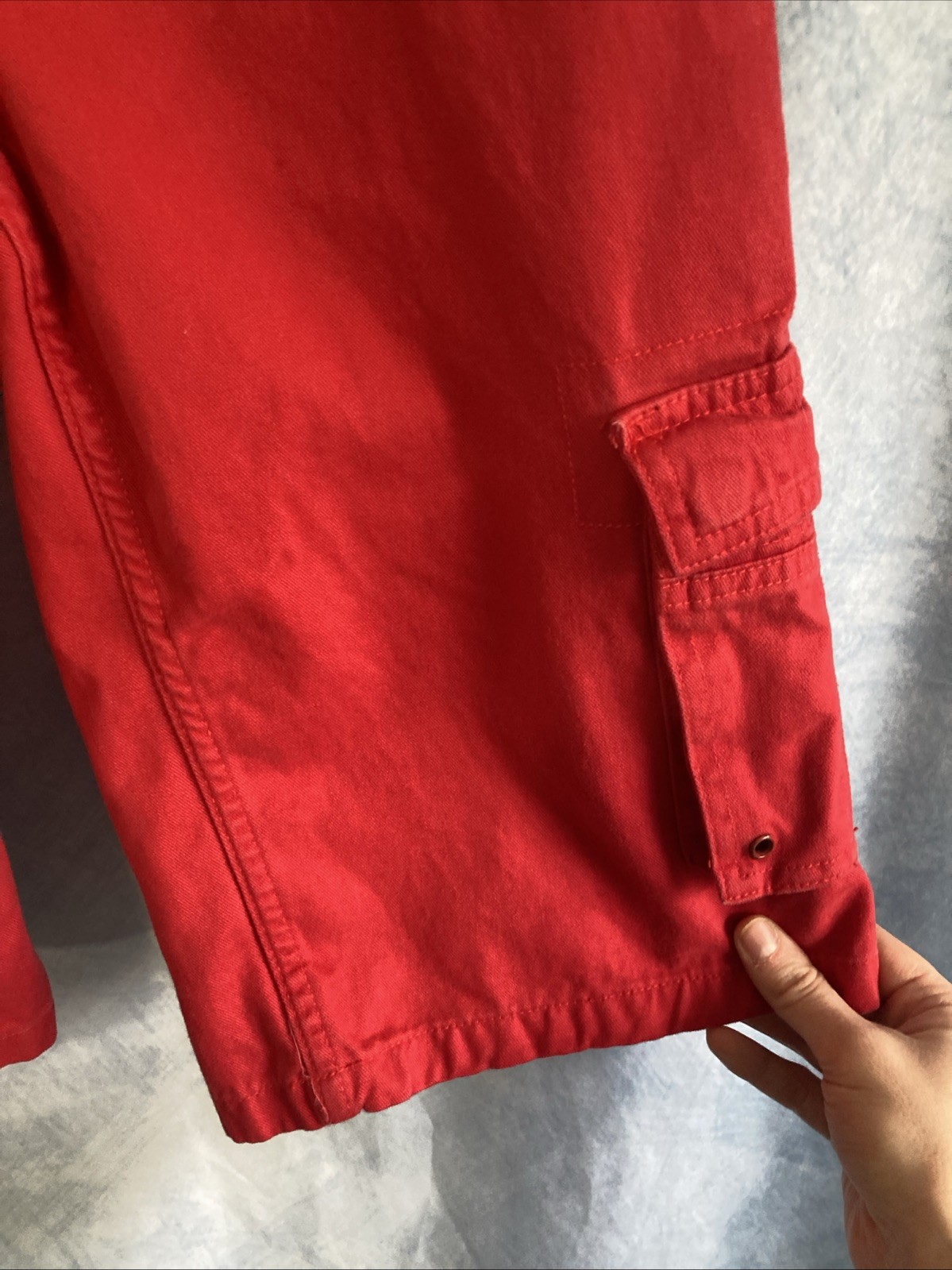 Rocawear Boys Size 14 Red Cargo Shorts 29 Waist Y2K Vintage Sun-Faded Womens 6-8
