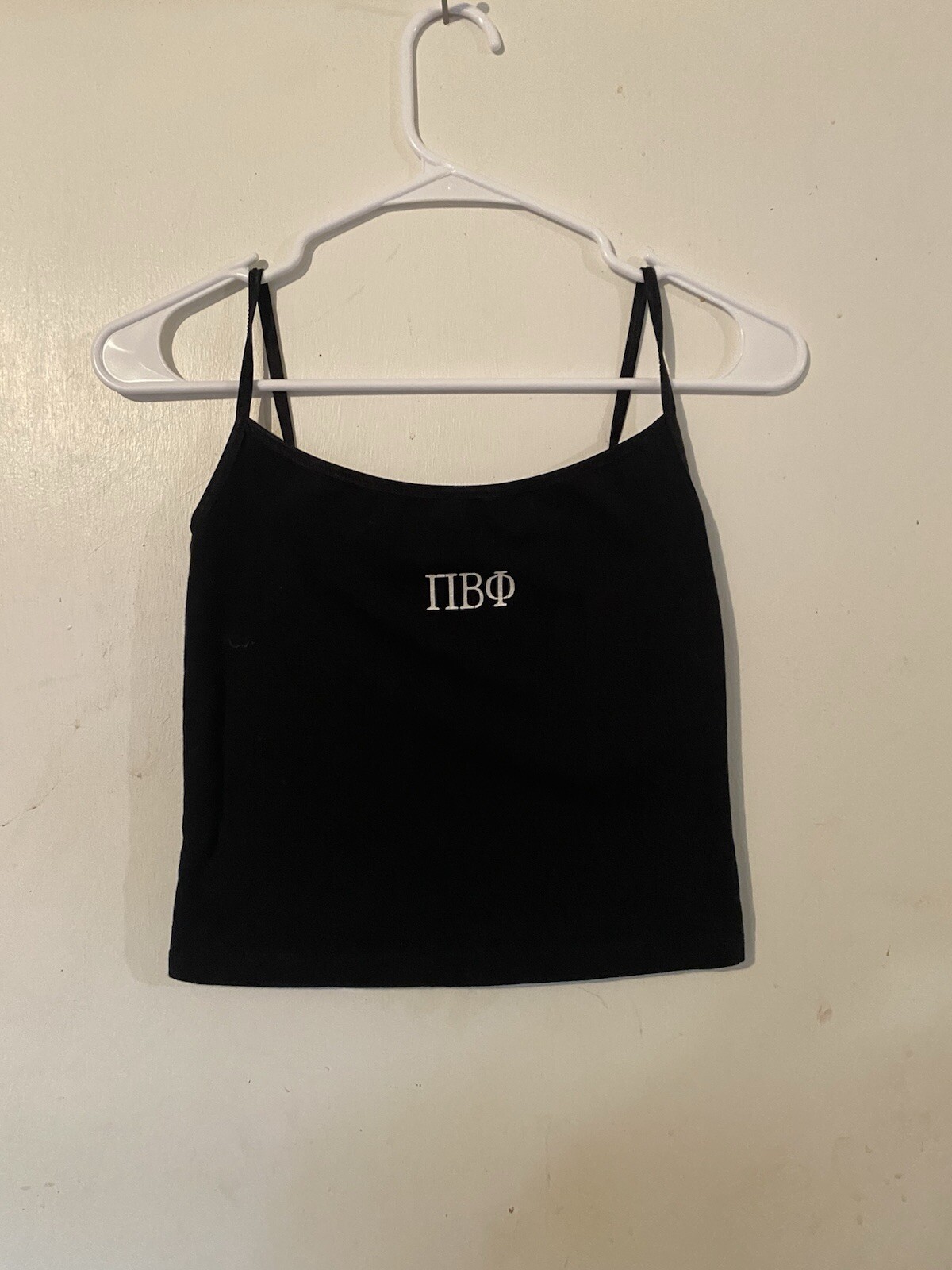 Vintage Pi Beta Phi / Blackout Tulane Sorority Top, Size S, 95% Cotton/Spandex