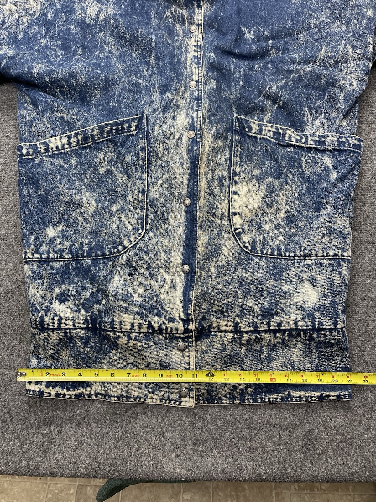 Vtg 80s Bebe Furrrina Denim Jacket Coat Sherpa Lined Unisex Size S USA Made