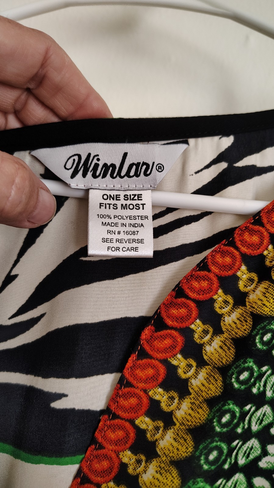 Winlar Women’s Caftan Colorful Palm Leaf Ethnic Motif Most Sizes Full Length