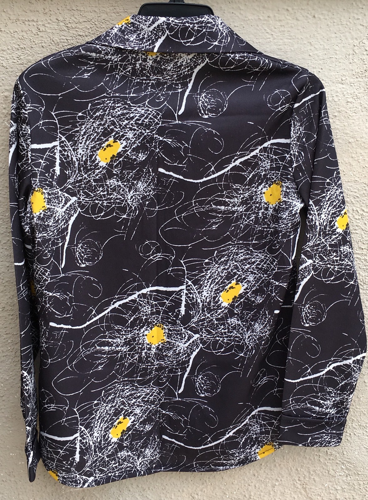 Vintage Hamilton 8 Dallas Button Front Long Sleeve Shirt Psychedelic 60s 70s