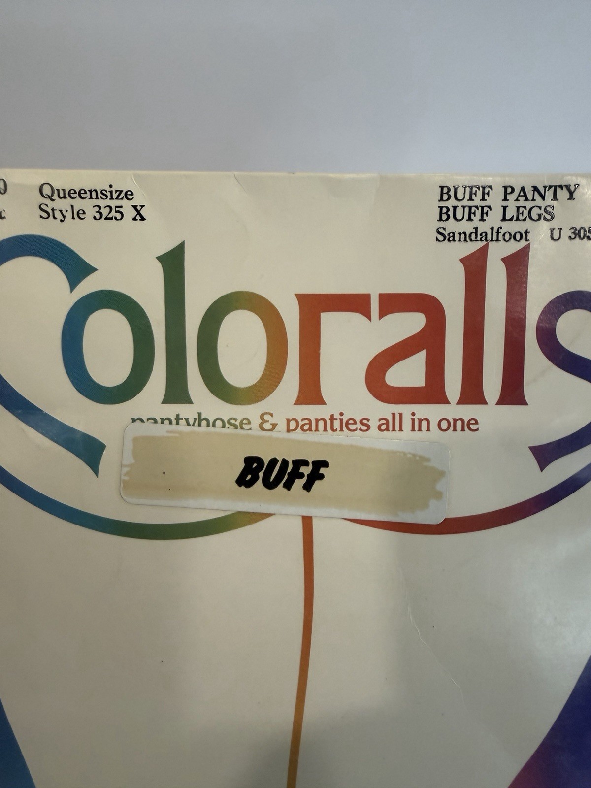 Coloralls Pantyhose by Underalls Buff Queen Size -New Old Stock