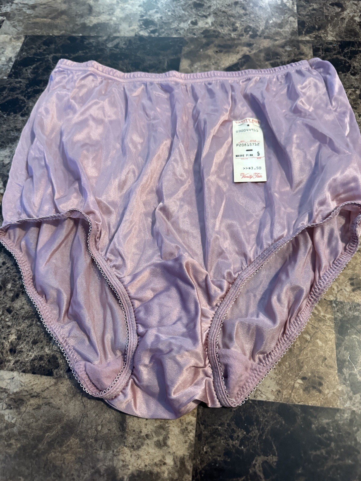 VINTAGE VANITY FAIR SHEER GRANNY PANTY! ANTRON III. SIZE 5. NEW! MAUVE PINK