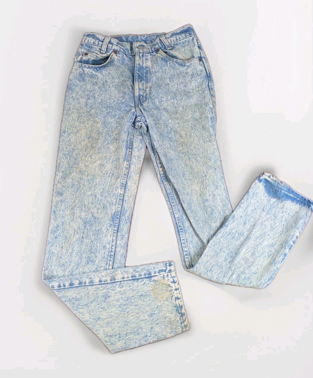 VTG Levi’s Jeans 30×32 Orange Tab Student Fit Acid Wash Heavy Distressing Womens