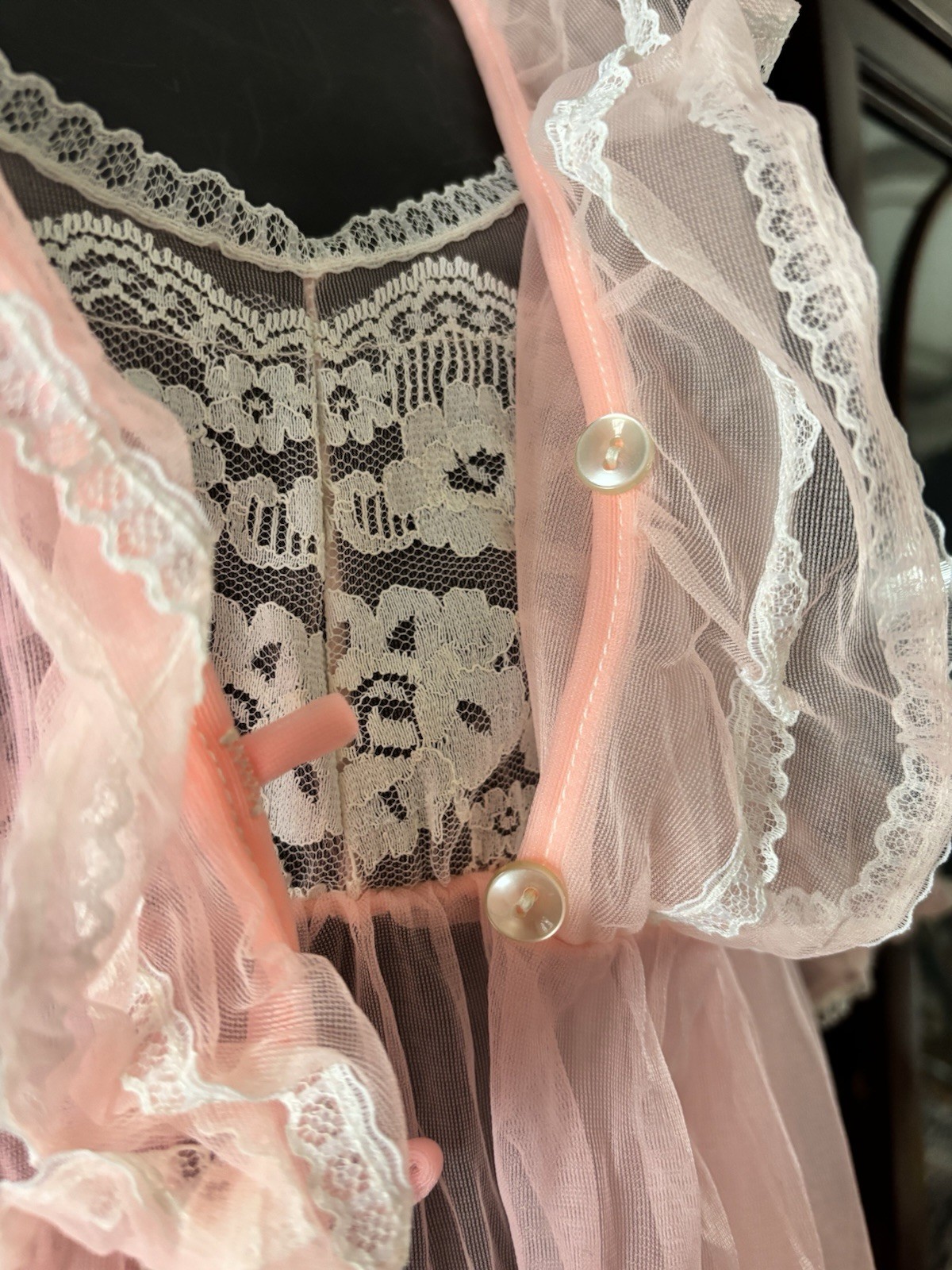 Vintage Sheer Nylon Berkliff Nightgown And Robe MED 36 Nice!