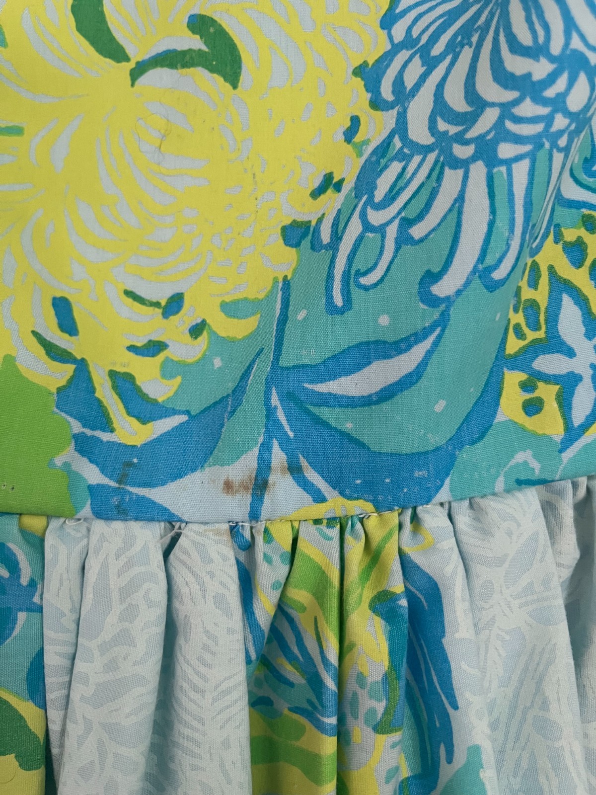 Vintage Lilly Pulitzer The Lilly 1960s 1970s dress blue green size 6 modern 0