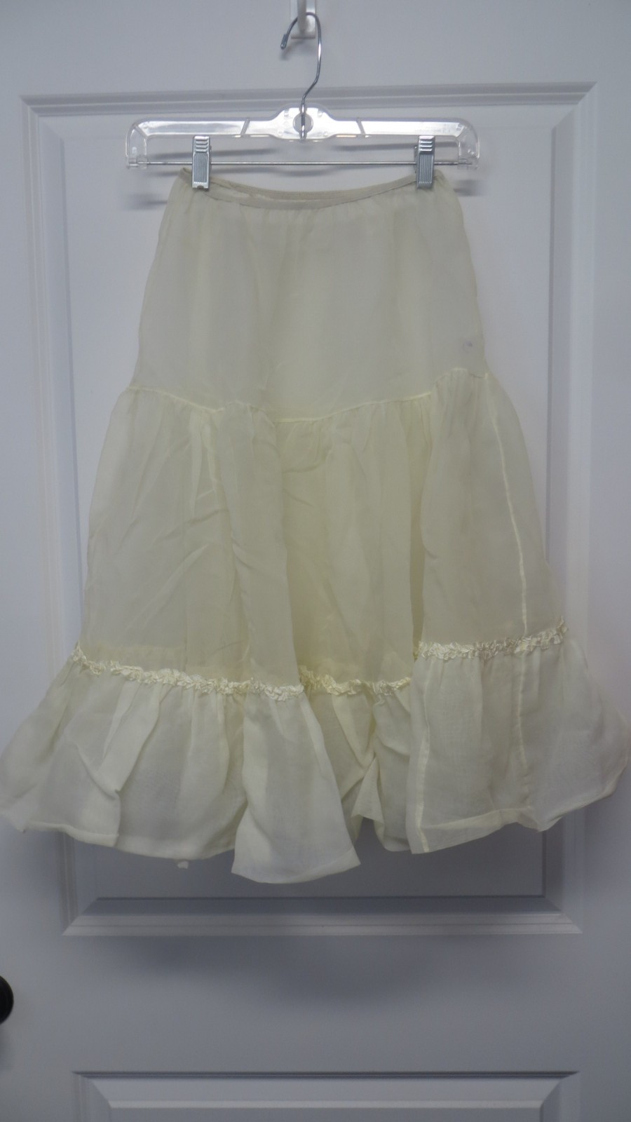 Vtg Off-White Crinoline Slip -Size Unknown – 25″ long – Square Dance