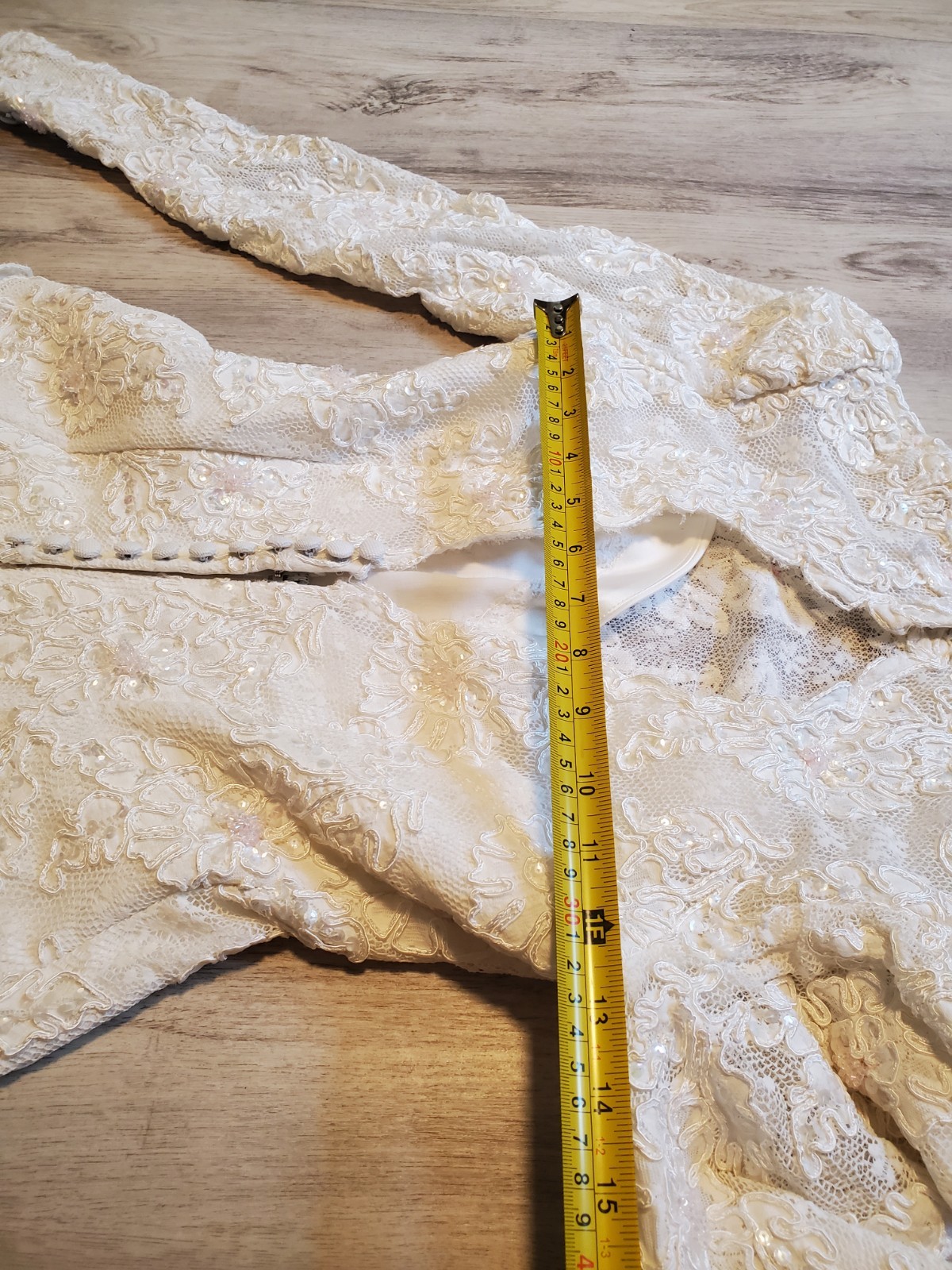 Vintage House Of Bianchi Wedding Dress Sz S White Victorian Style Embroidery